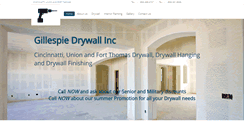 Desktop Screenshot of gillespiedrywallinc.com