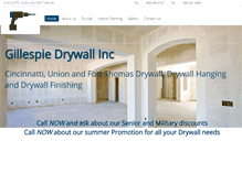 Tablet Screenshot of gillespiedrywallinc.com